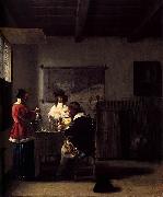 Pieter de Hooch The Visit oil painting artist